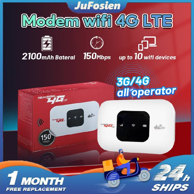MIFI MODEM WIFI 4G UNLOCK OPERATOR Perdana Telkomsel By.u/ 150 Mbps 4G Portable Mobile WiFi USB Mobi