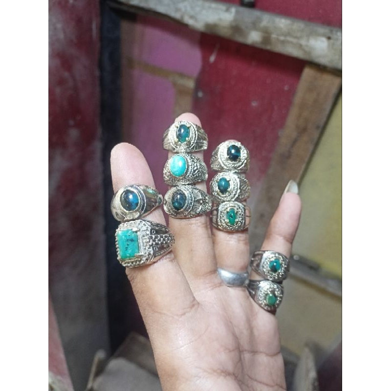 Cincin batu akik bacan, batu bacan Doko, bacan Doko majiko bacan Doko mini, bacan Doko minion