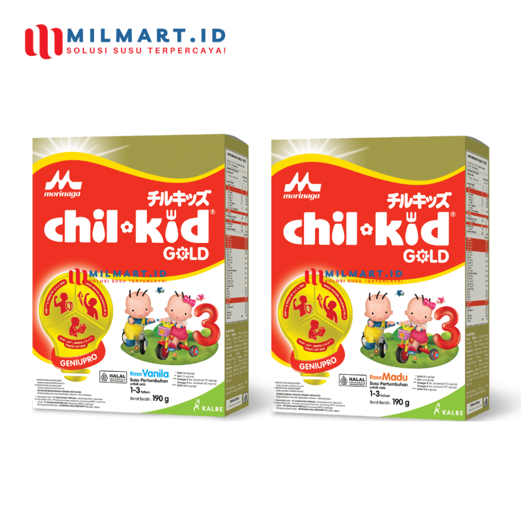 

CHILKID GOLD 190 G MADU/VANILA SUSU BUBUK CHIL KID KOTAK 1-3 THN