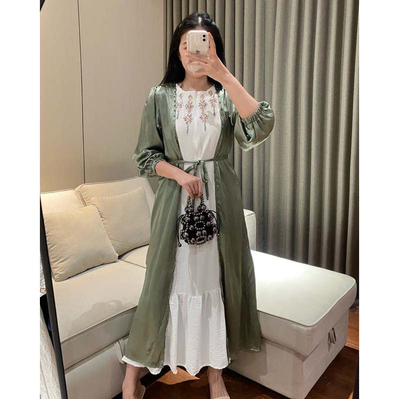 Eska Clothing - (4 WARNA) Yasmin Gamis Terusan Kaftan Pesta Undangan Kondangan Terbaru Mewah Kekinia