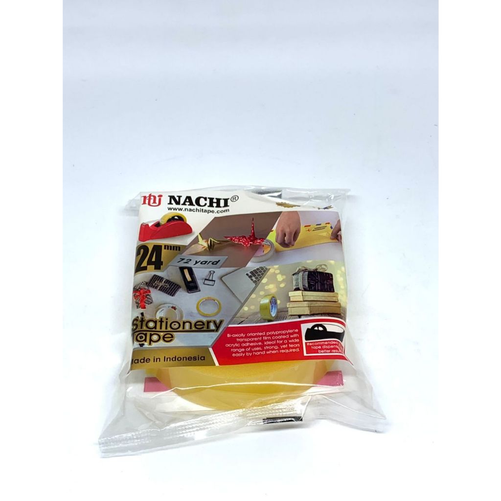 

NACHI STATIONERY TAPE 24mm SELOTIP SOLATIP LAKBAN SOLASI ISOLASI NACHI PER PCS