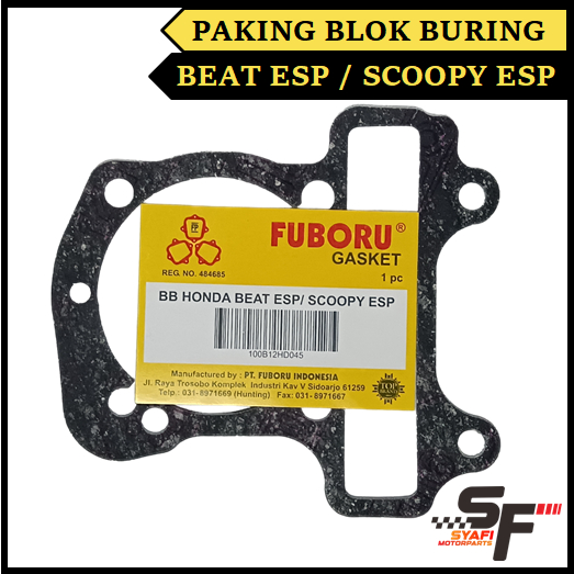 PAKING BLOK BURING BEAT ESP / SCOOPY ESP PERPAK GASKET BAWAH / KAS FUBORU