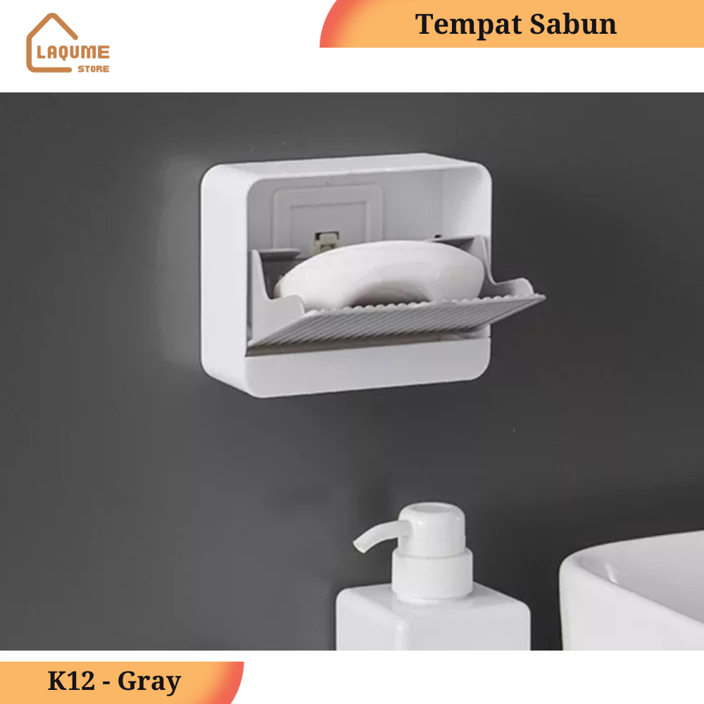 Tempat Sabun Kamar Mandi Dinding Tempel Drain Box Soap