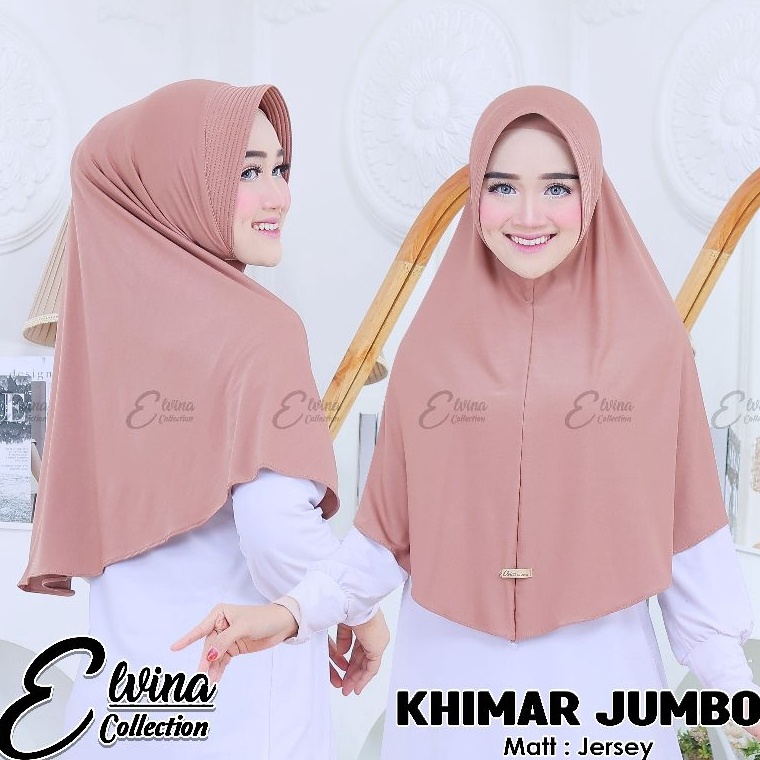 Terkini khimar jumbo hijab premium jersey polos jumbo XL