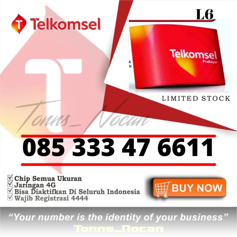 Nomor Cantik Telkomsel O85 232 47 6611