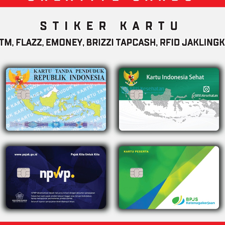 

Stiker Sticker Kartu Atm Skin Card KTP KIS BPJS Vinyl Laminating Glossy Stiker BCA Mandiri Bri Bni Debit Credit Emoney Flazz Etoll Tapcash Brizzi RFID dll
