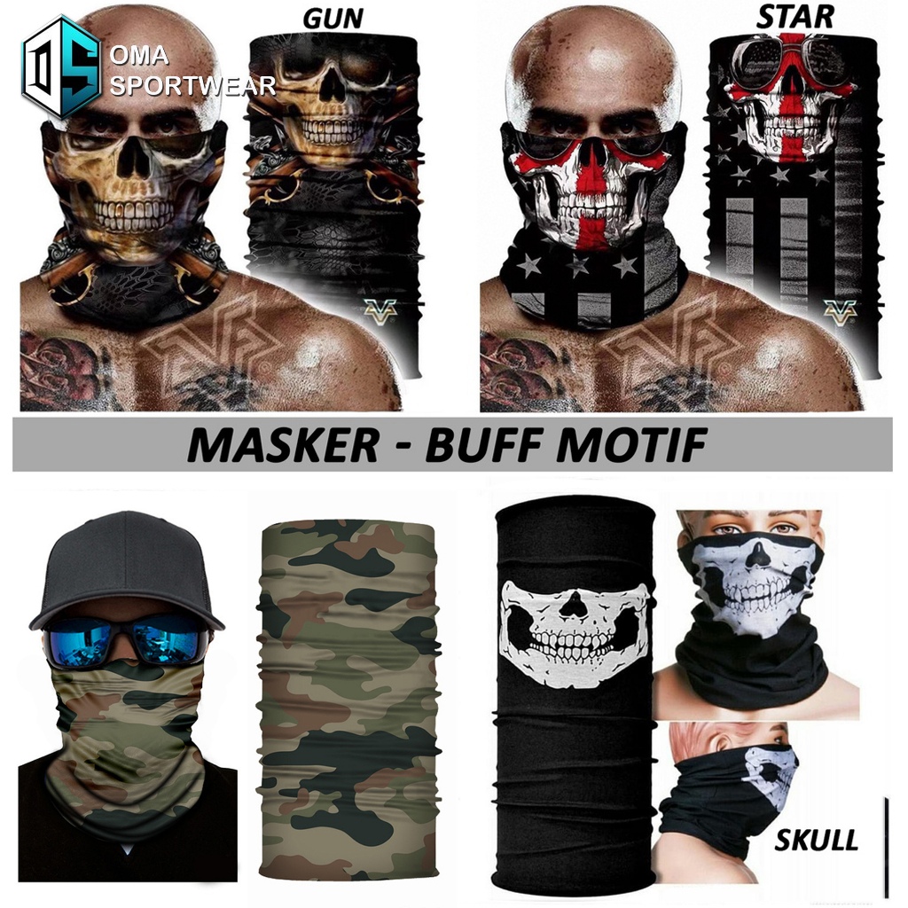 Masker Baff Buff Slayer Bandana Motor Pria Multifungsi Anti Debu Berkendara