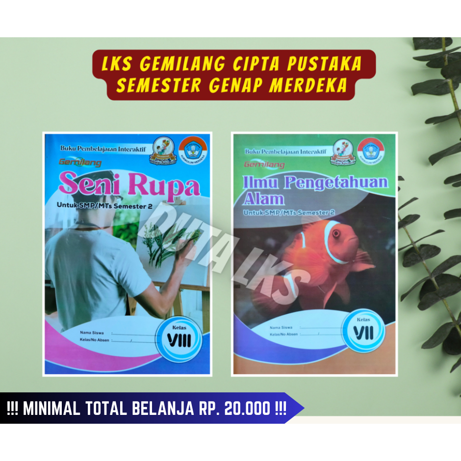 Buku LKS GEMILANG Kelas 7 8 Semester Genap Kurikulum Merdeka IPA SENI RUPA
