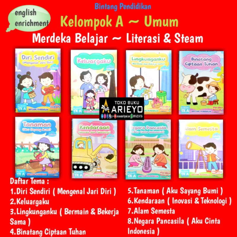 Buku Paket Kurikulum Merdeka TK PAUD ( Umum )Kurikulum Merdeka TK PAUD
