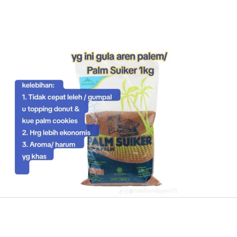 

RB22 Brown Sugar Gula Palem Palm Suiker 1kg GuLa Aren Kering Bronsu Good Quality