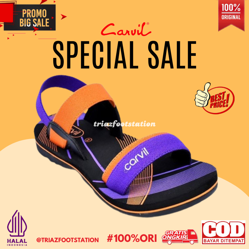 Carvil Sandal Anak Perempuan MOMO-02 Tw Sendal Gunung Sponge Casual Original