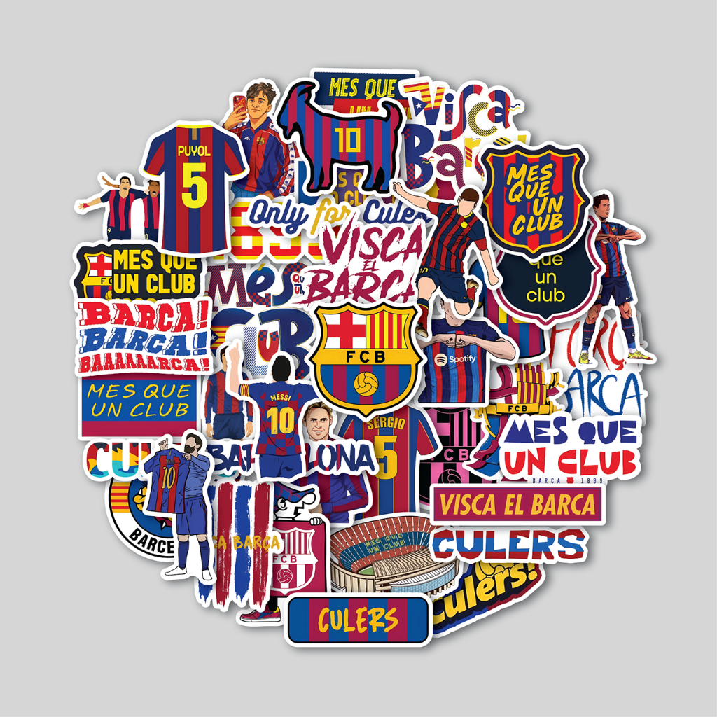 

STICKER PACK BARCELONA | STICKER TUMBLER | STIKER LAPTOP KOPER HELM