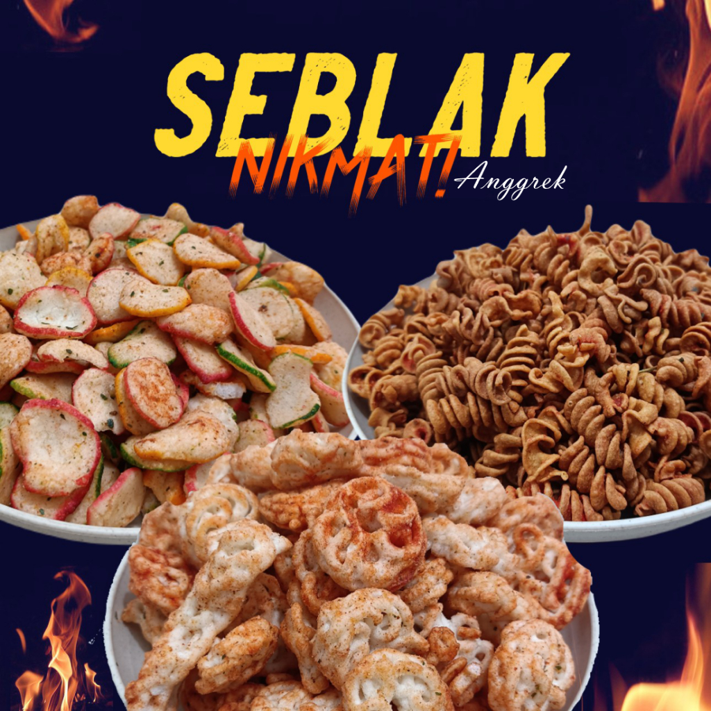 

Seblak Kering Pedas, Renyah, Gurih Seblak Spiral Kerupuk Pedas Camilan Makanan Ringan Halal