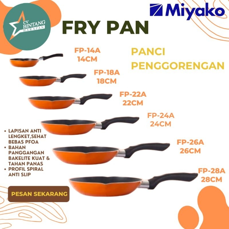 FRYPAN/TEFLON/PANCI PENGGORENGAN MIYAKO