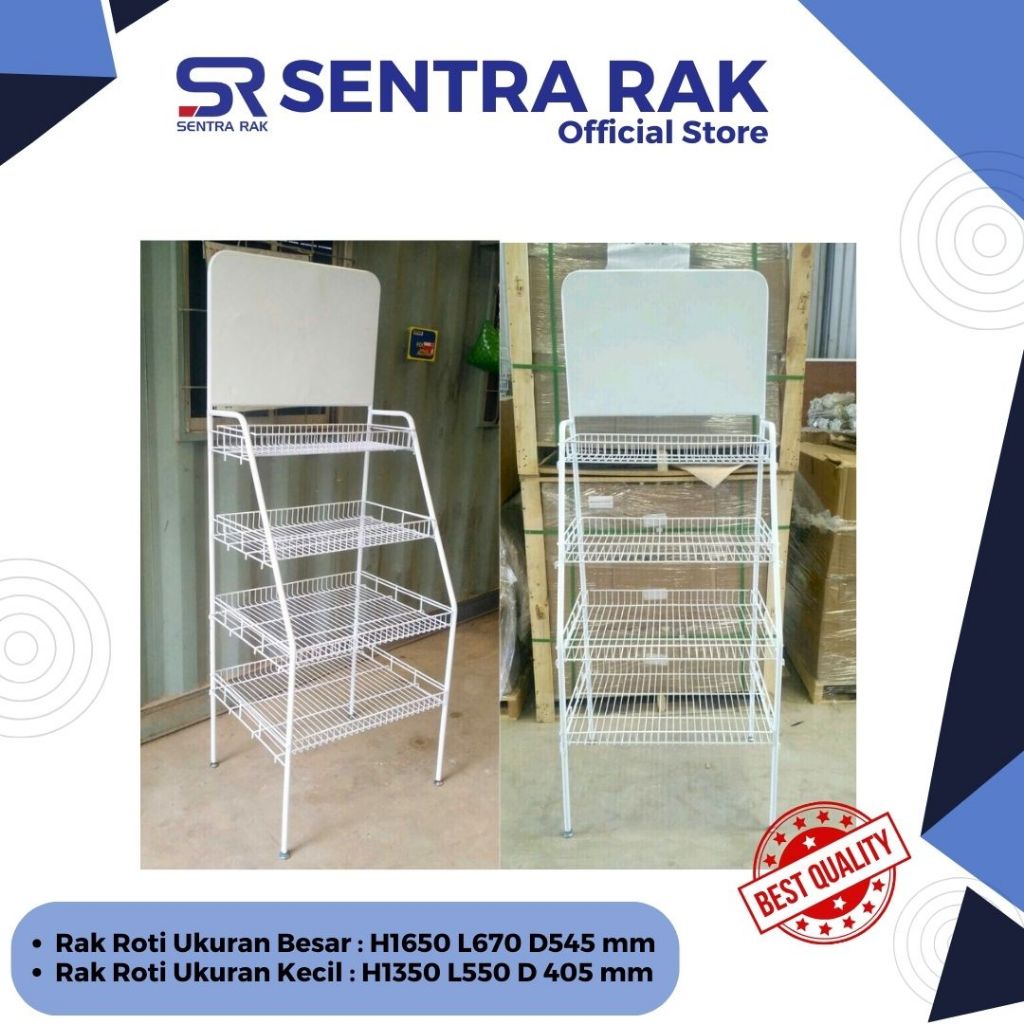 Rak Snack/ Rak Roti 4 Susun- Ukuran Besar