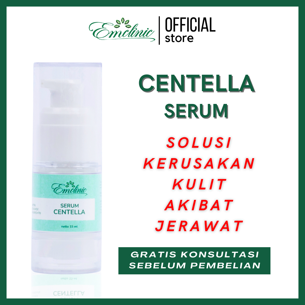 EMCLINIC Serum Centella 15ml - Centella Asiatica - Serum Bopeng - Serum Centella Asiatica - Serum Ag