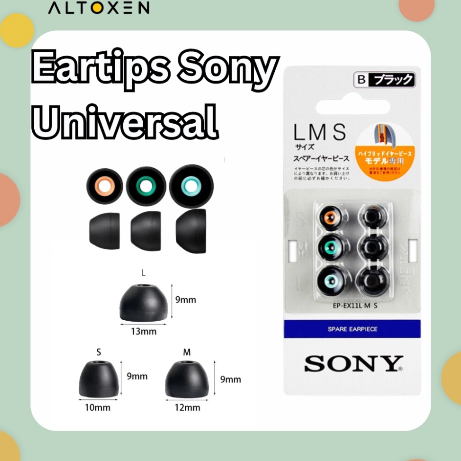 Eartips Sony Original LMS 3 pasang Universal I TWS Eartips