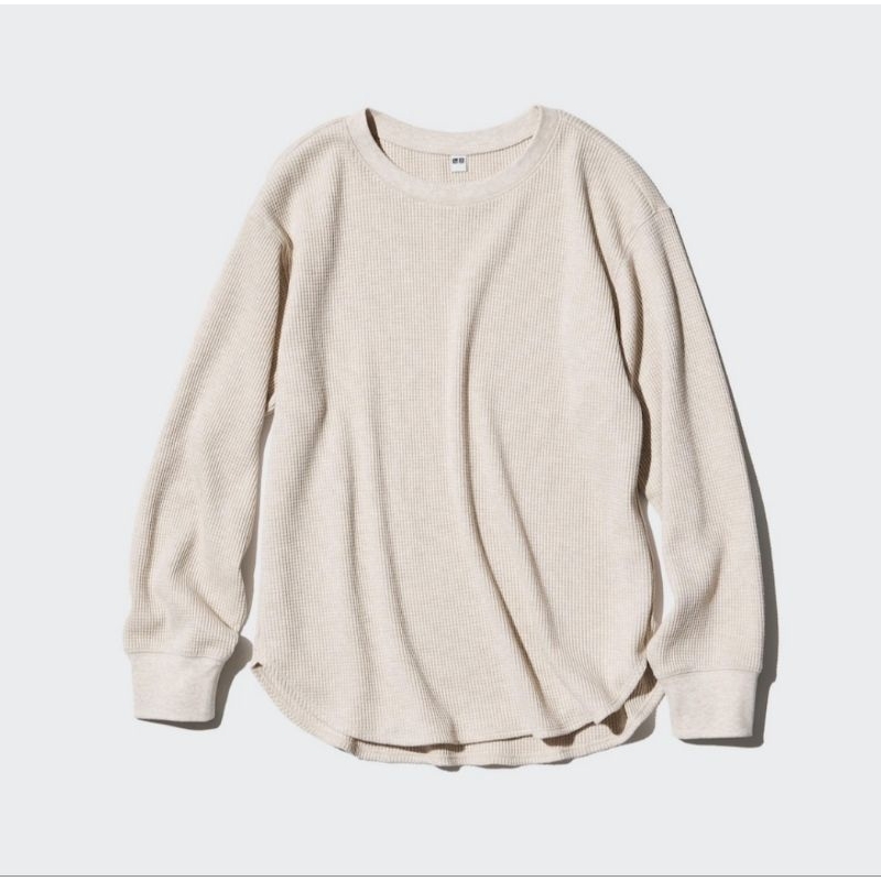 UNIQLO T-SHIRT WAFFLE LENGAN PANJANG [JASTIP UNIQLO]