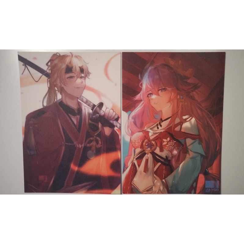 Genshin Impact Postcard A5 | Genshin Impact Fanmerch Poster genshin merch yae miko thoma