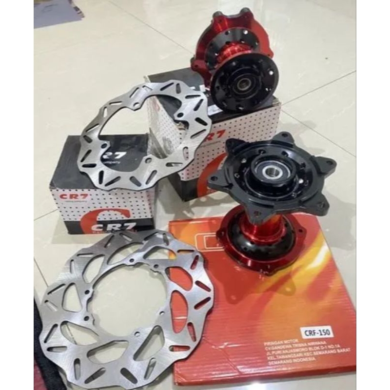 Tromol set CRF 150 trombol CR7 honda crf150l hitam merah teromol depan belakang crf supermoto TROMBO