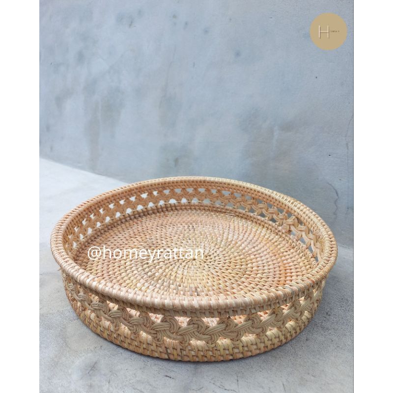 Homey Rattan | TRISYA TRAY| Nampan Rotan| Keranjang Rotan| Kerajinan Rotan | Tray rotan asli Lombok