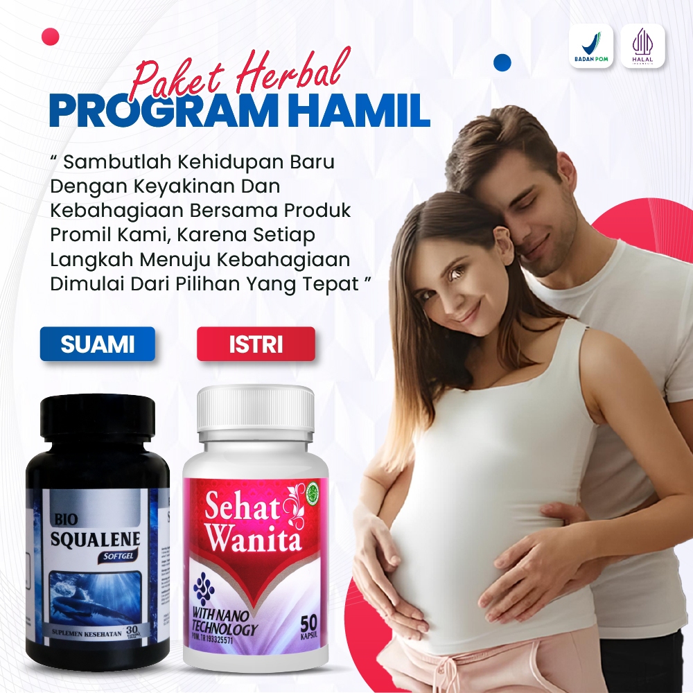 Obat Promil Cepat Hamil Paket Lengkap Promil Suami Istri Herbal Alami Sehat Wanita Dan Bio Squalene