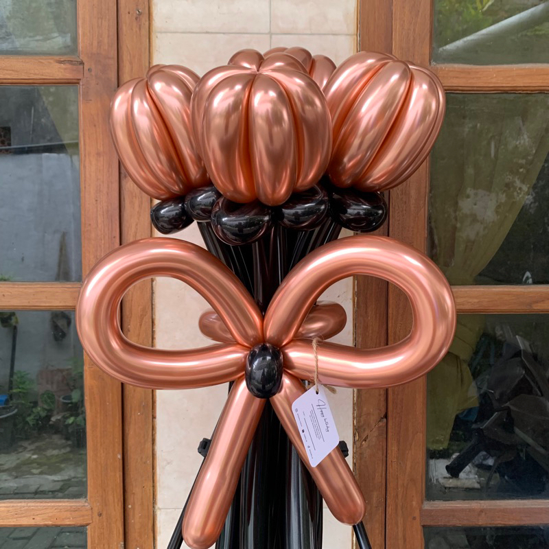 BUKET BUNGA BALON TULIP tangkai panjang / buket balon malang