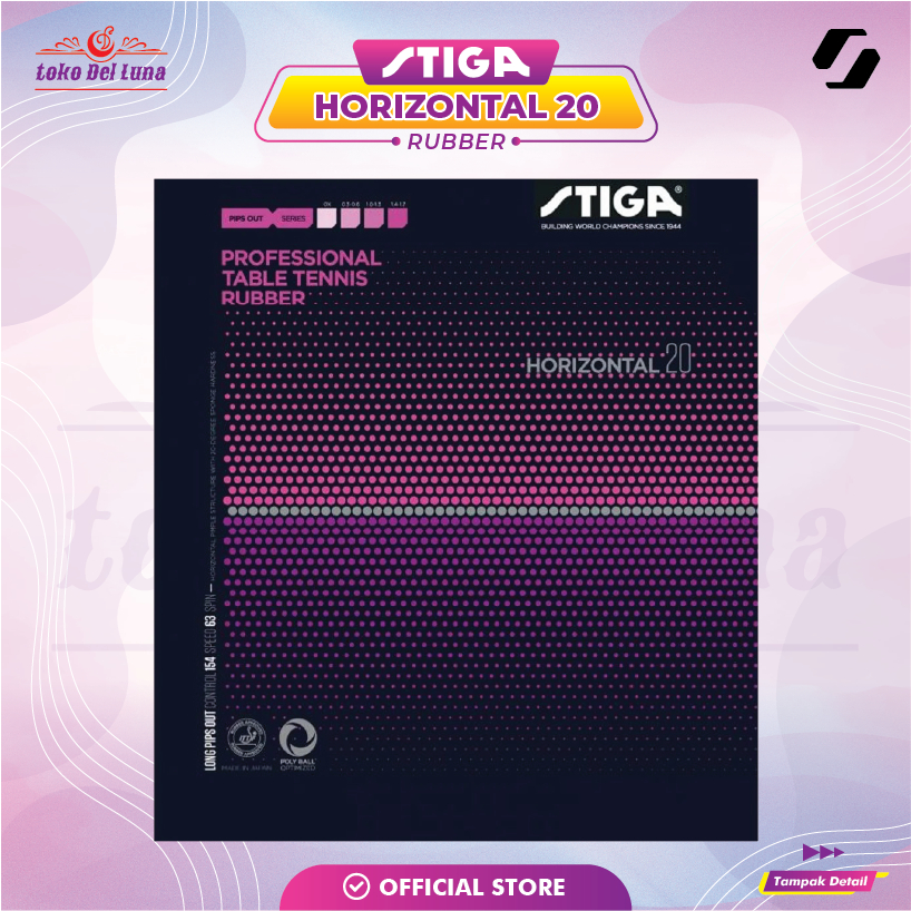 STIGA Rubber Horizontal 20 Short Pimple Bintik Serang