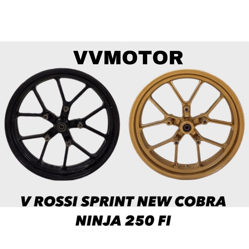 VELG RACING DEPAN NINJA 250 FI UK 350 RING 17 DOBEL DISH V ROSSI SPRINT NEW COBRA PNP