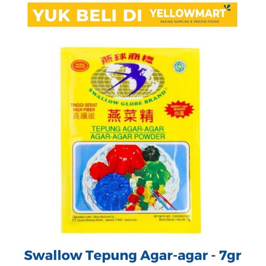 

Swallow Agar-Agar Plain Hijau, Merah, dan Putih - 7gr