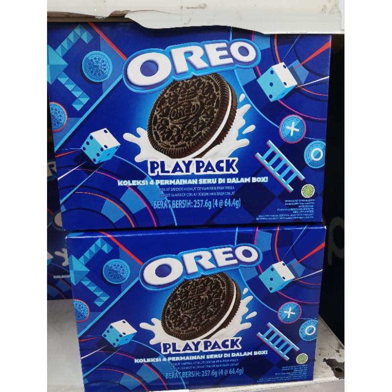 

Oreo Biskuit Vanilla Dan Cokelat Playpack Free Mainan (4×64.4gram)