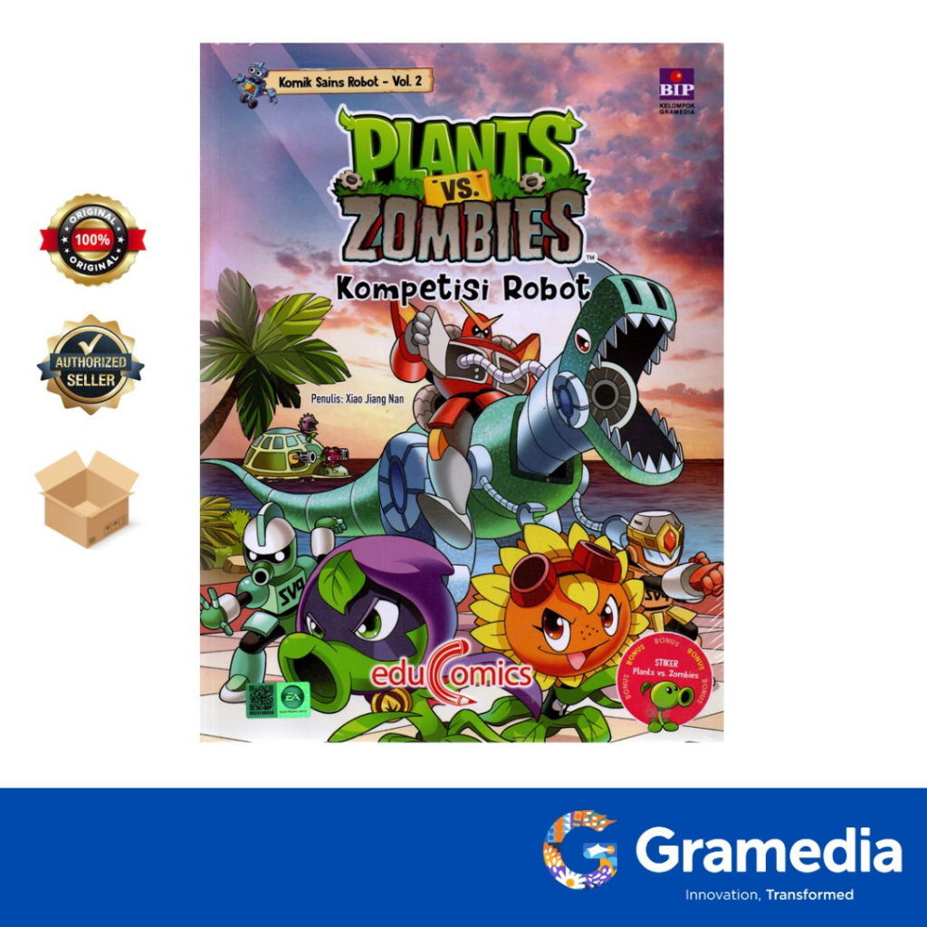 Gramedia Surabaya - Educomics Plants vs Zombies Komik Sains Robot: Kompetisi Robot