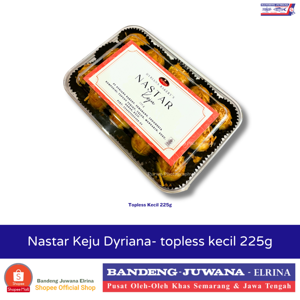 

Nastar Keju Topless Kecil 225g merek Dyriana