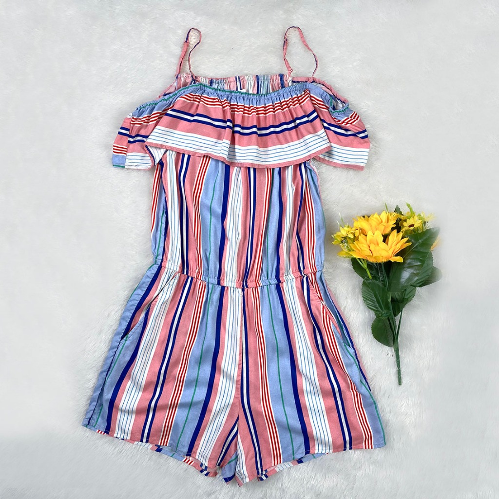 H*M Overall/Jumpsuit Anak Katun Rayon - Motif Stripes