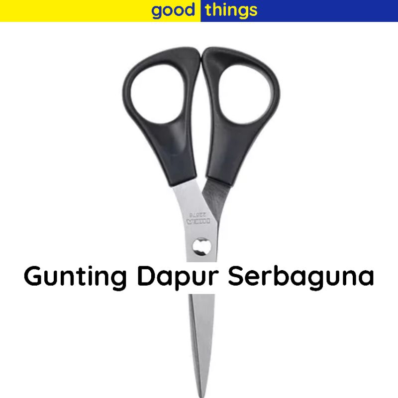 

Gunting Dapur Serbaguna Anti Karat Baja Manoga Hitam 14 cm Gunting Baja