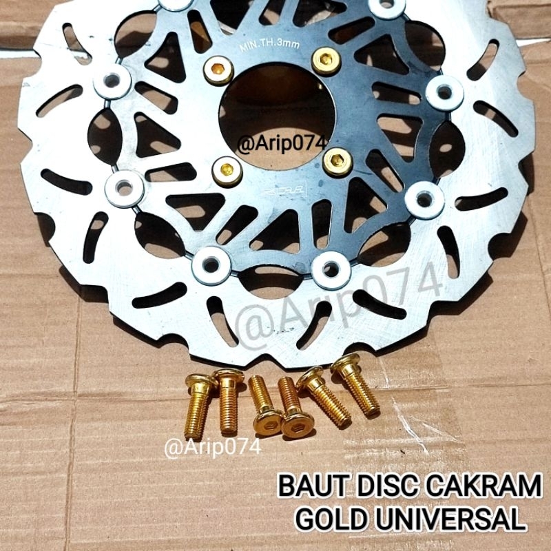 [GOLD] BAUT PIRINGAN YAMAHA RX KING VIXION XABRE SCORPIO R15 F1ZR MIO JUPITER MX KING BAUT DISC CAKR
