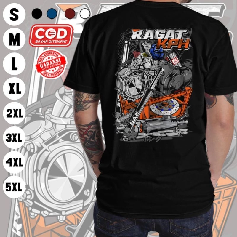 Baju Kaos Atasan Pria Wanita Ragat KpH Gank 125 Engine Jogja Style Distro Original
