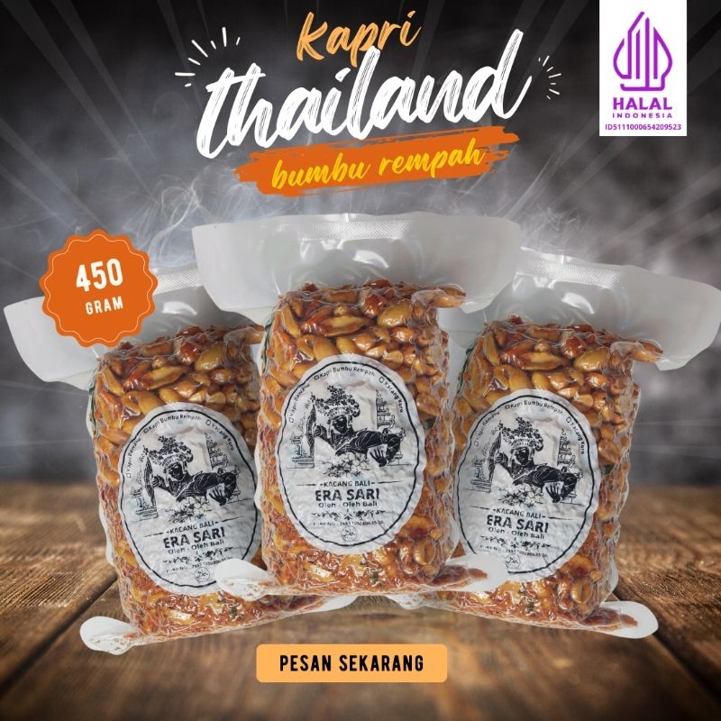 

Kacang Thailand bumbu rempah khas bali 450gr kemasan vakum