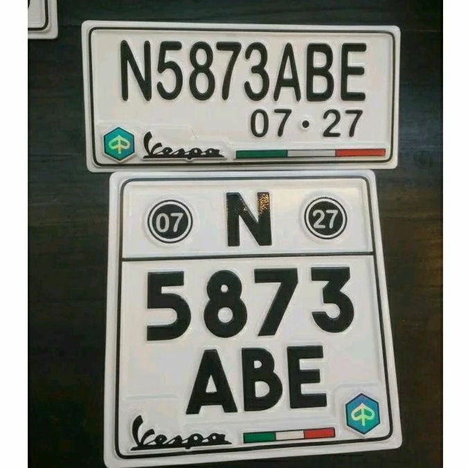 plat nomor vespa / plat vespa matic