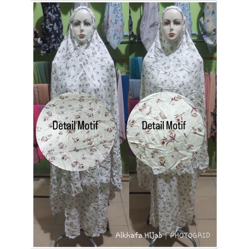 MUKENA RAYON MOTIF BUNGA by Loufie