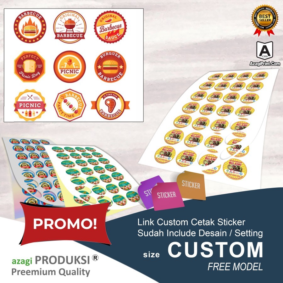 

Custom Cetak Stiker Label Sticker Kemasan - Free Edit