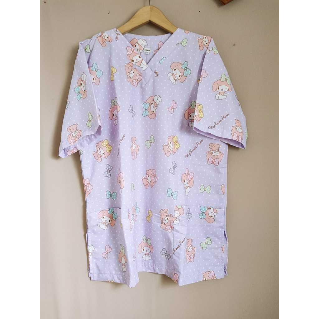 Baju jaga dokter / Baju perawat / Baju KoAs motif karakter