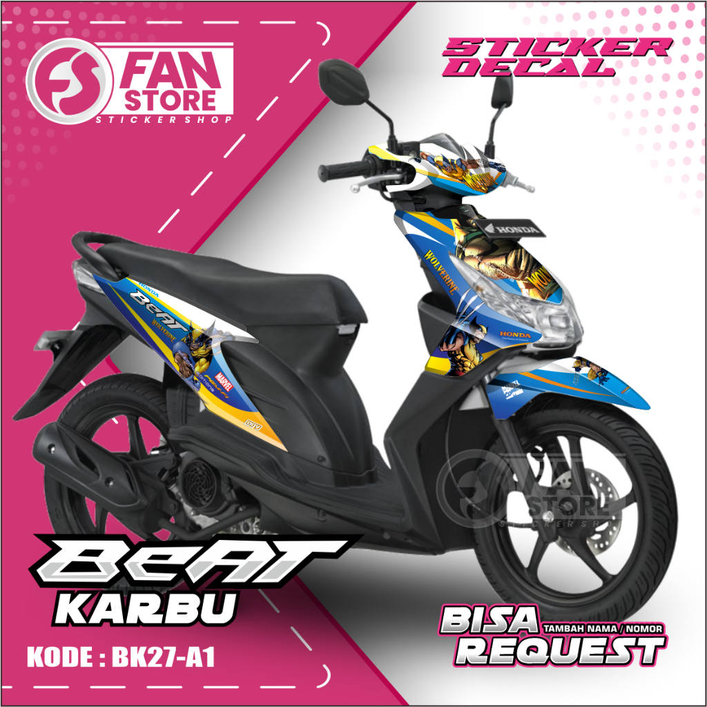 Decal Beat Karbu Full Body - Striping Honda Beat Karbu 2010-2012