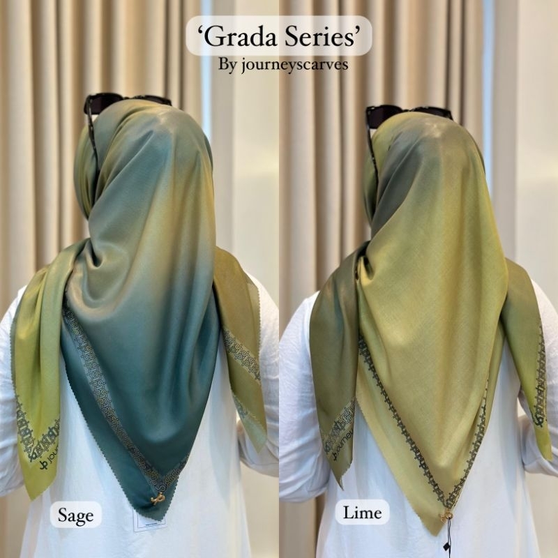 Hijab Journey Scarves Gradasi Sage Lime