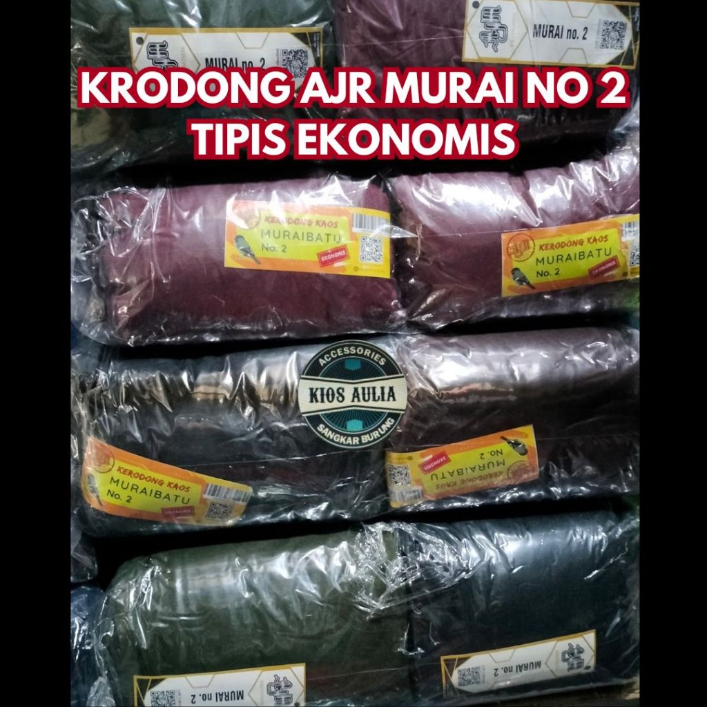 (GROSIR ECER) KRODONG KERODONG AJR TIPIS MURAI NO 2 EKONOMIS MURAH SANGKAR BURUNG