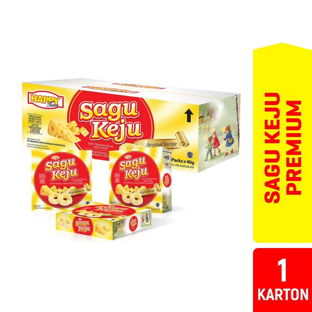 

Happy Sagu Keju Premium (1 Karton isi 12 Pack)