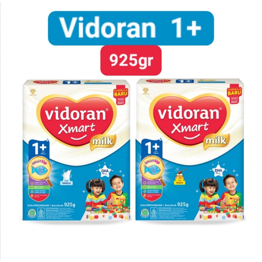 SHOPEE MALL Vidoran 1 925gr Vanila Madu Xmart Milk Susu Pertumbuhan grosir