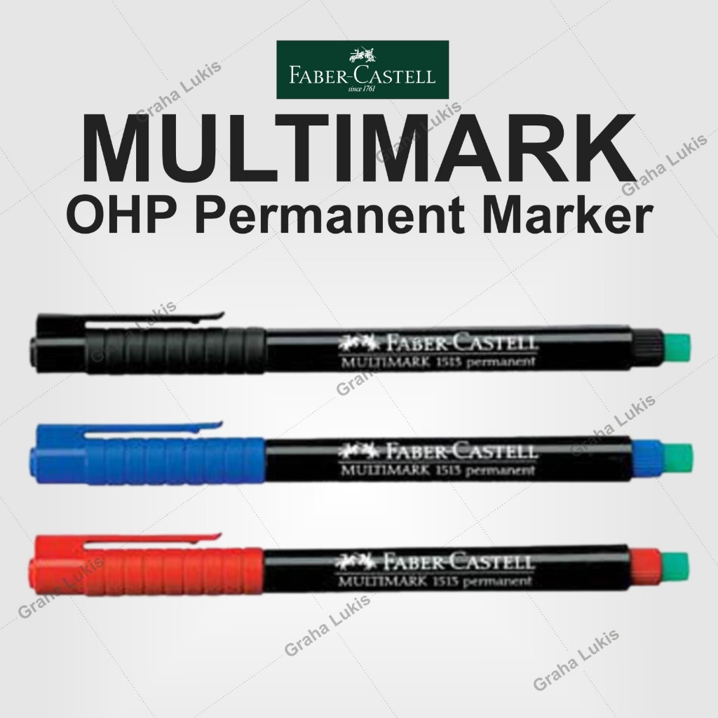 

FABER CASTELL OHP MARKER MULTIMARK PERMANENT - BLACK / BLUE / RED