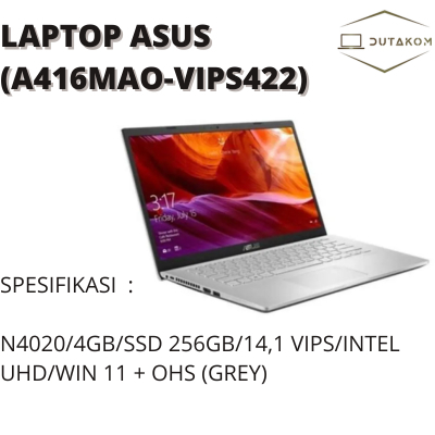 LAPTOP ASUS (A416MAO-VIPS422) (WARNA GREY CEMERLANG)