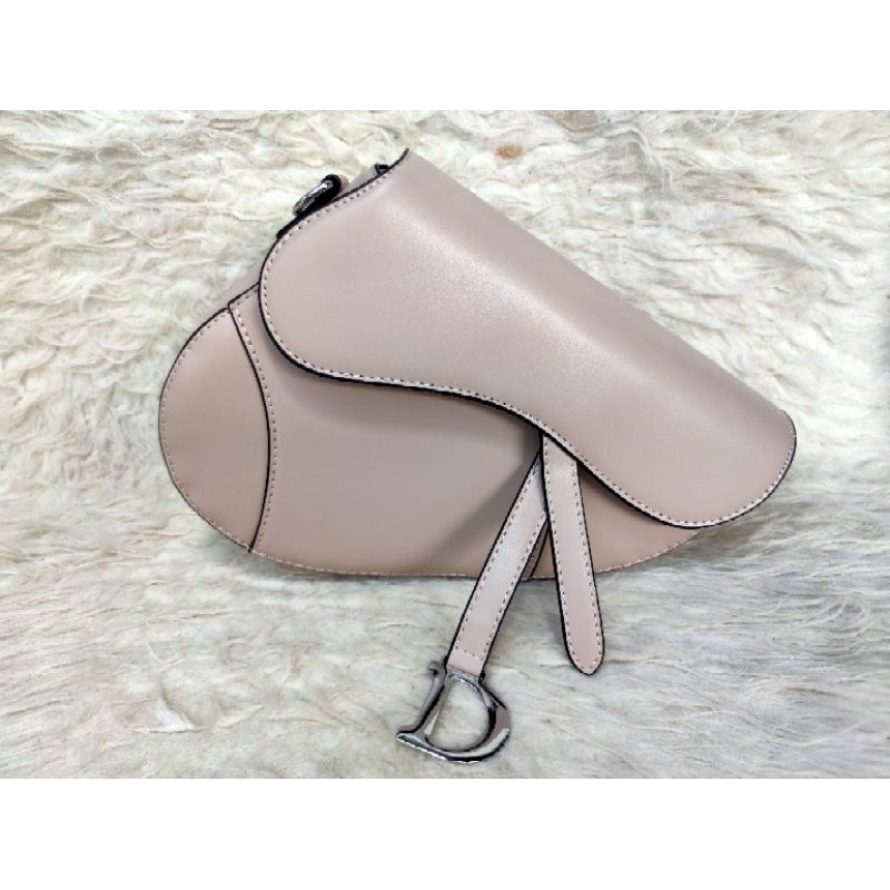 Christian Dior Saddle Flat Belt Pouch in Powder Pink